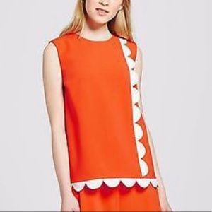 Victoria Beckham for Target Orange and White Blouse